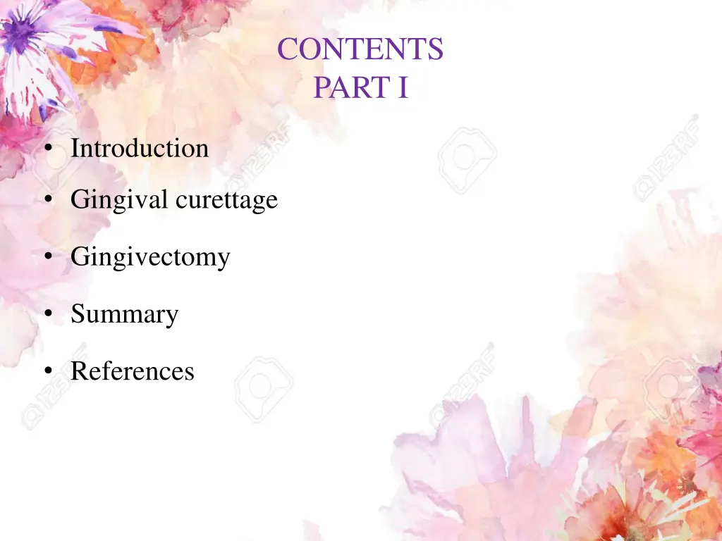 contents part i