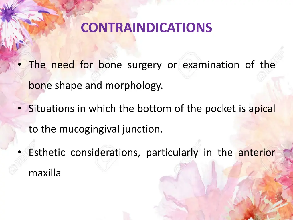contraindications