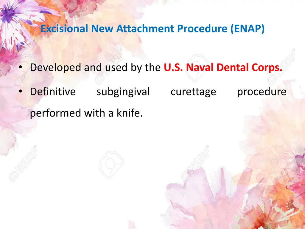 excisional new attachment procedure enap