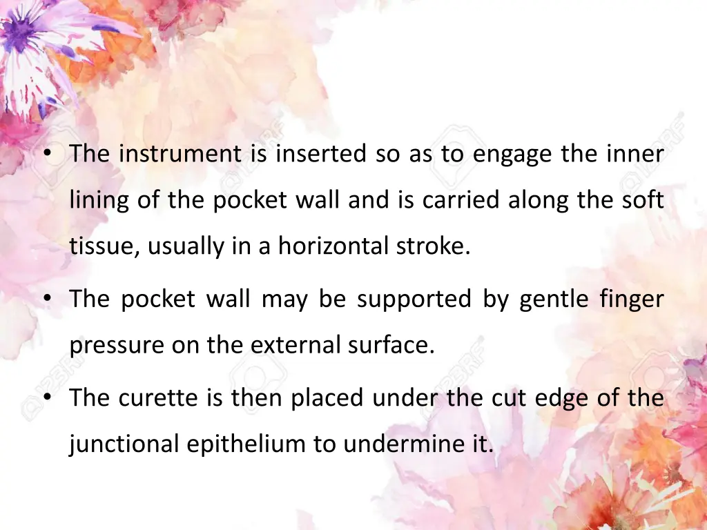 the instrument is inserted so as to engage
