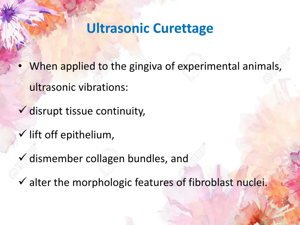 ultrasonic curettage