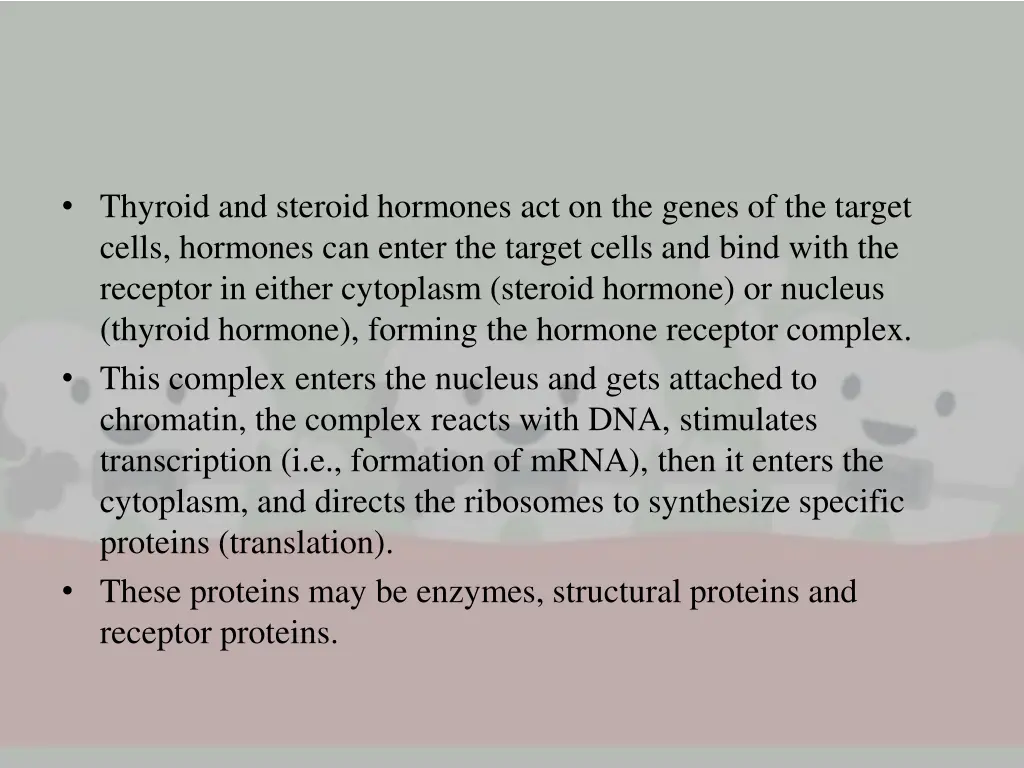 thyroid and steroid hormones act on the genes