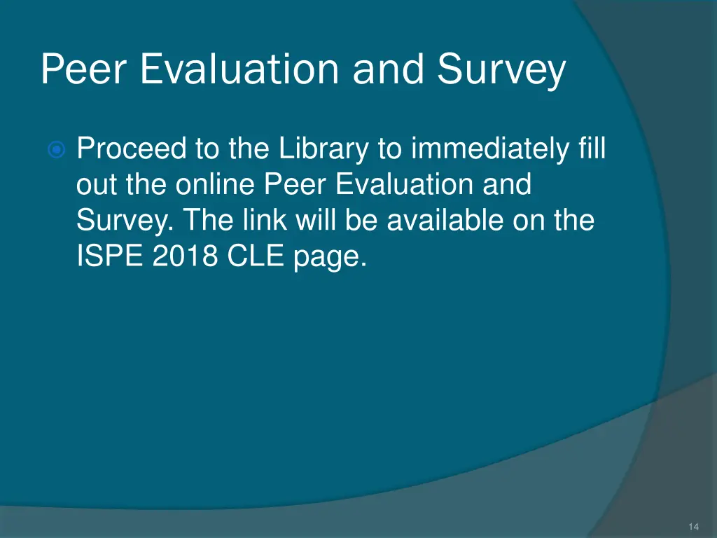 peer evaluation and survey