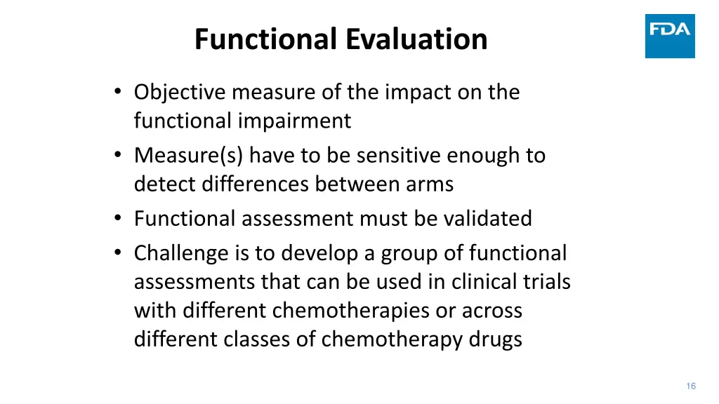 functional evaluation