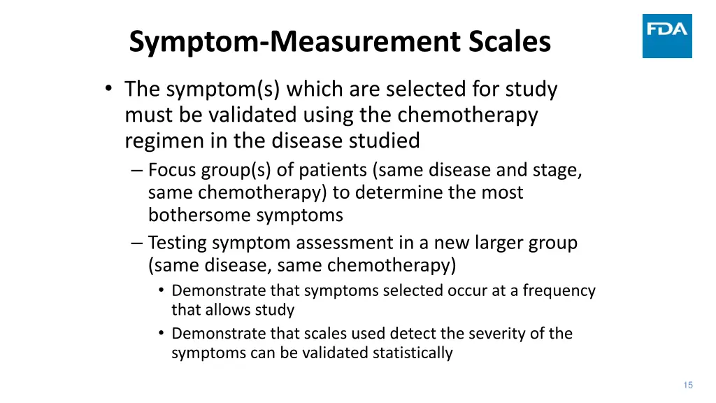 symptom measurement scales
