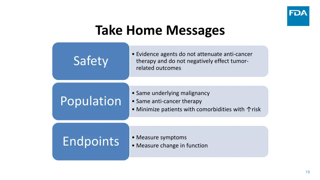 take home messages