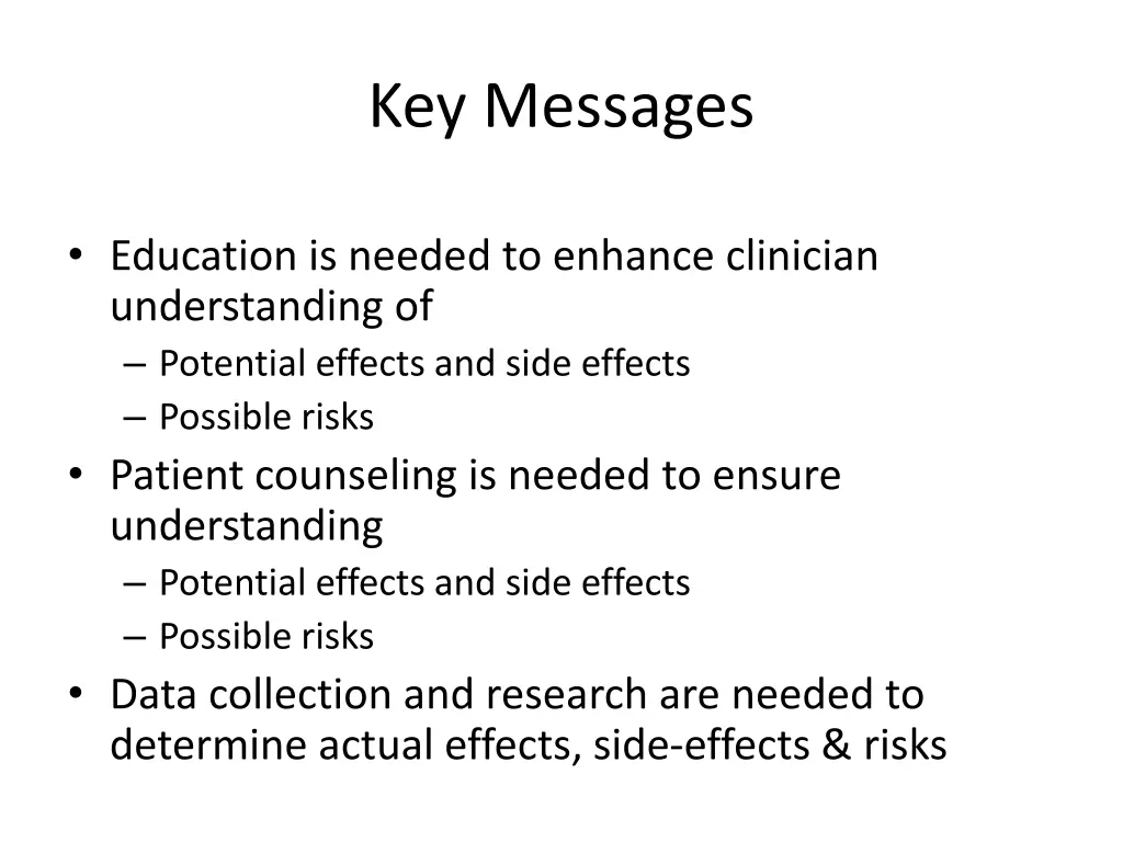 key messages