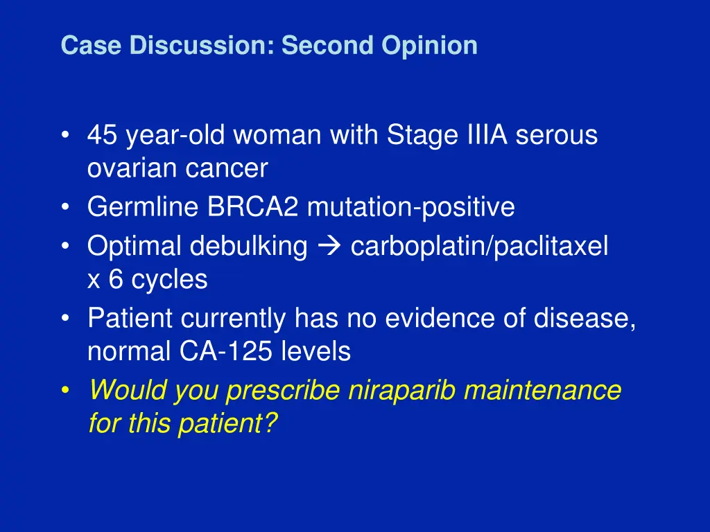case discussion second opinion 1