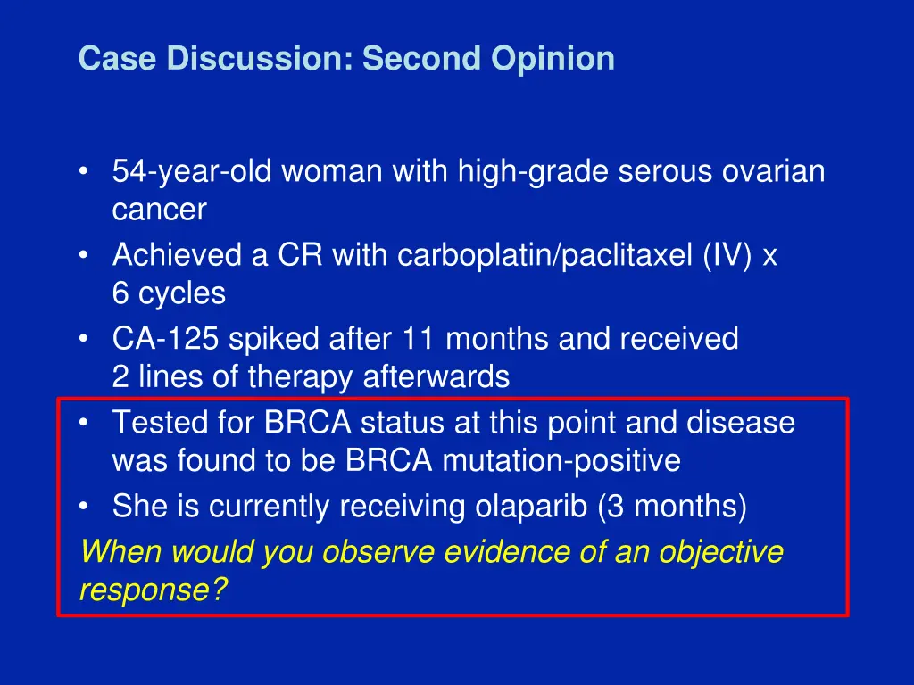 case discussion second opinion 5