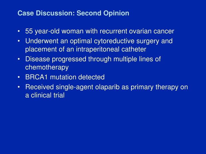 case discussion second opinion