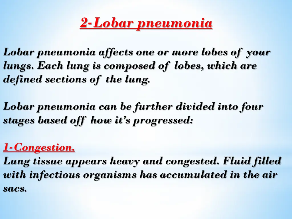 2 lobar pneumonia