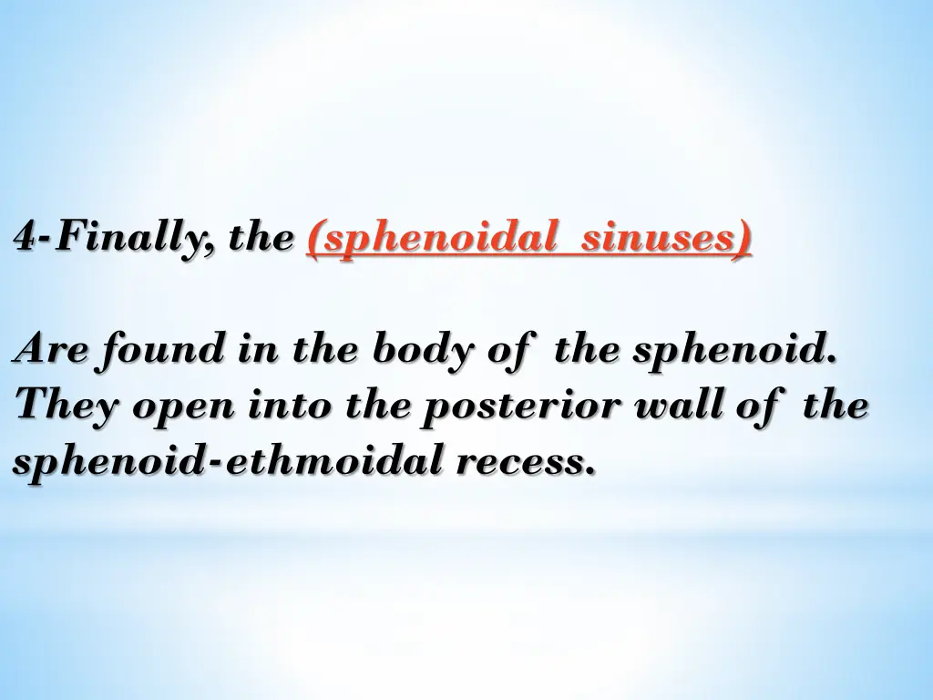 4 finally the sphenoidal sinuses