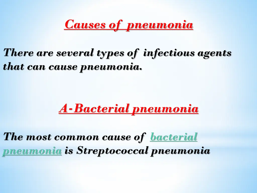 causes of pneumonia