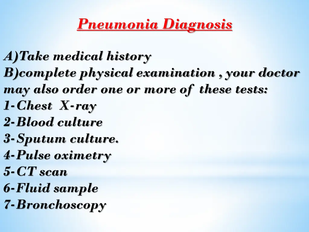 pneumonia diagnosis