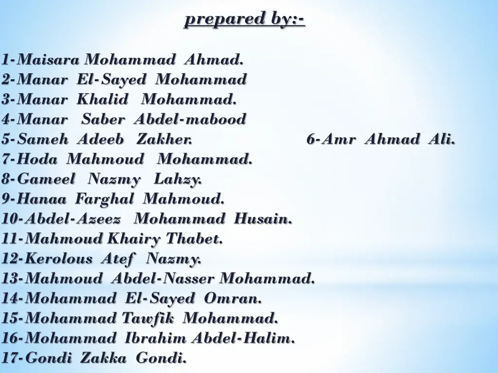 prepared by