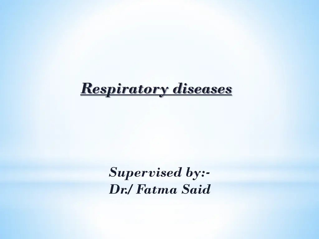 respiratory diseases