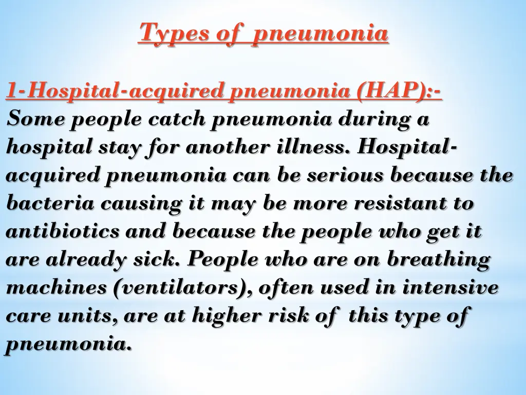 types of pneumonia