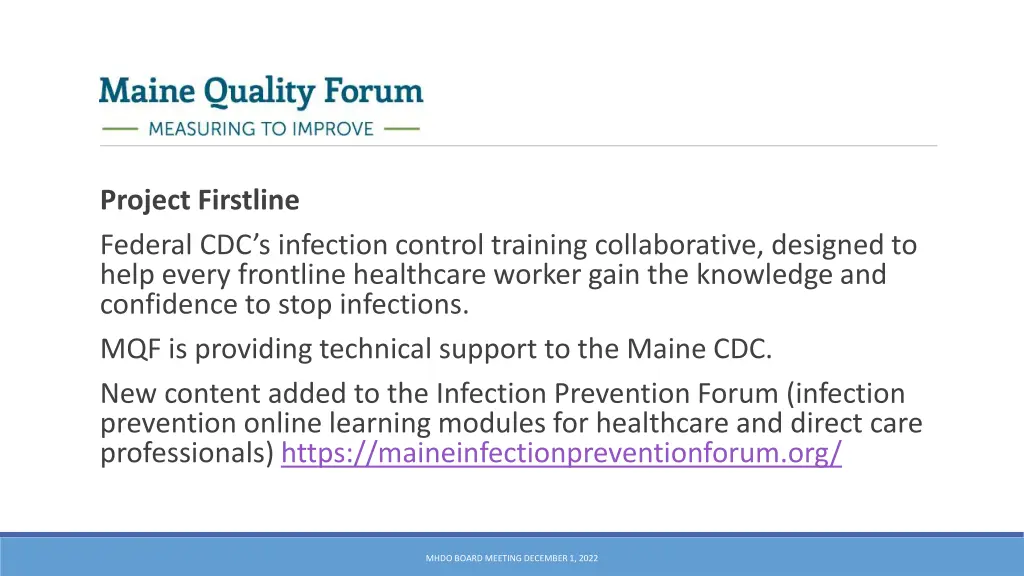 project firstline federal cdc s infection control
