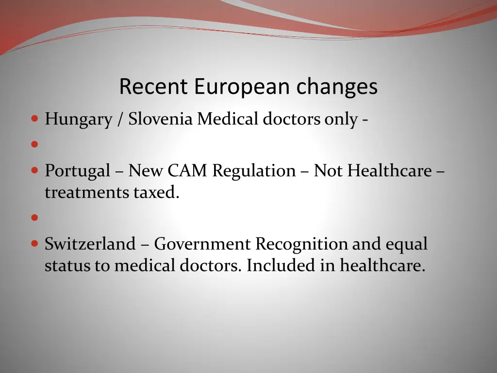 recent european changes