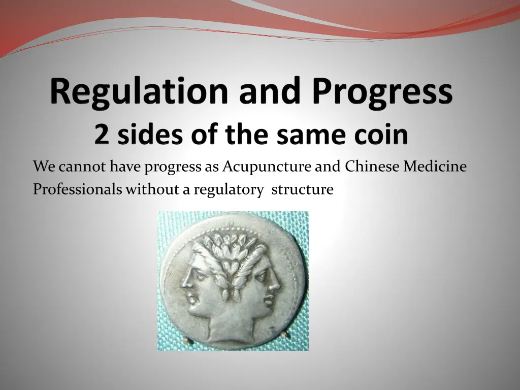 we cannot have progress as acupuncture