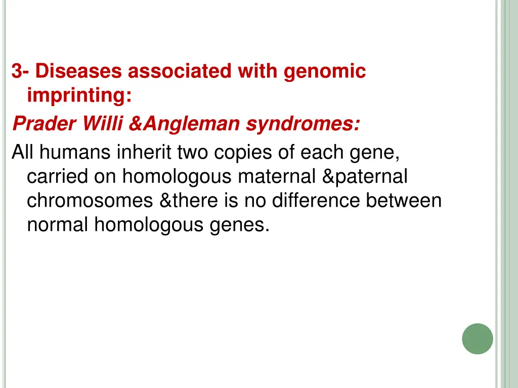 3 diseases associated with genomic imprinting