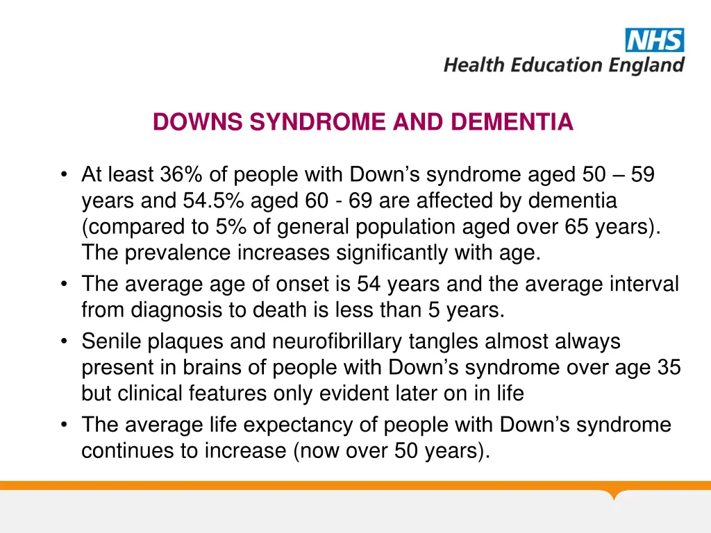 downs syndrome and dementia