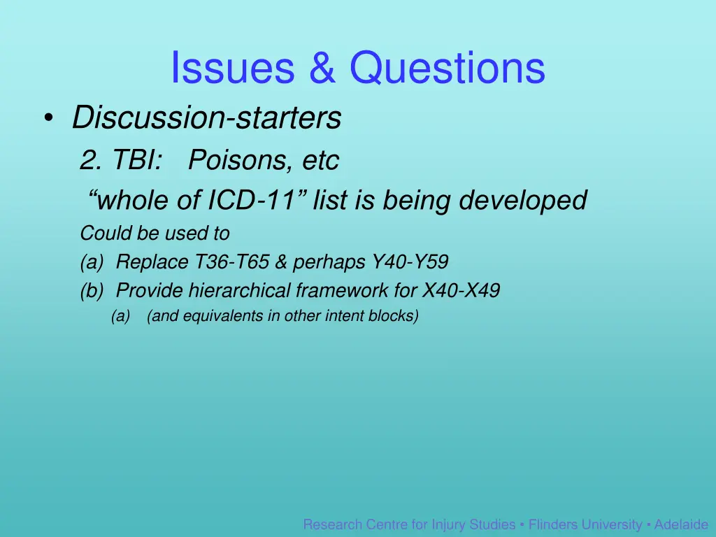 issues questions discussion starters 1