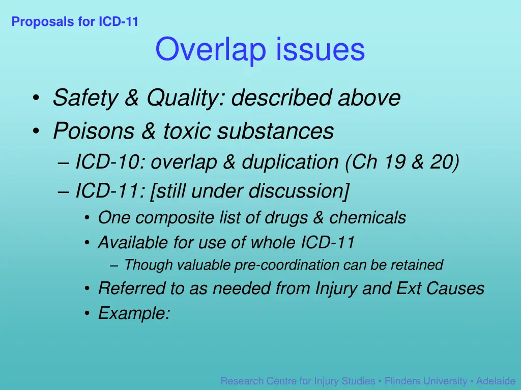 proposals for icd 11 2