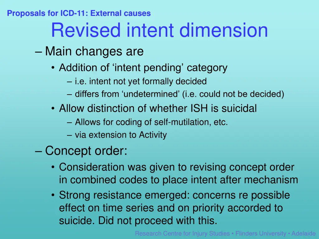 proposals for icd 11 external causes 3