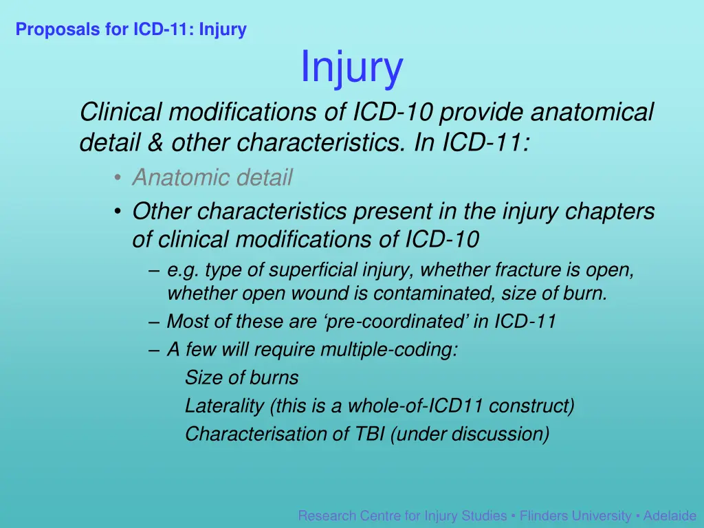proposals for icd 11 injury 4