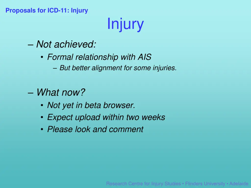 proposals for icd 11 injury 6