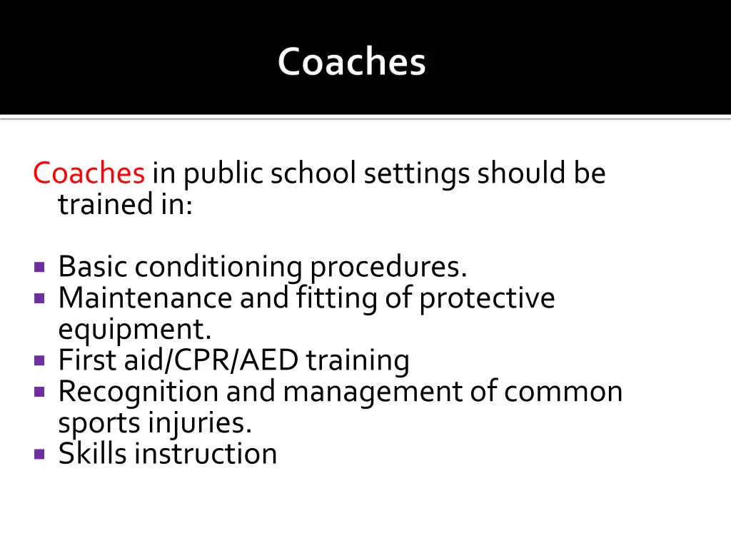 coachesin public school settings should