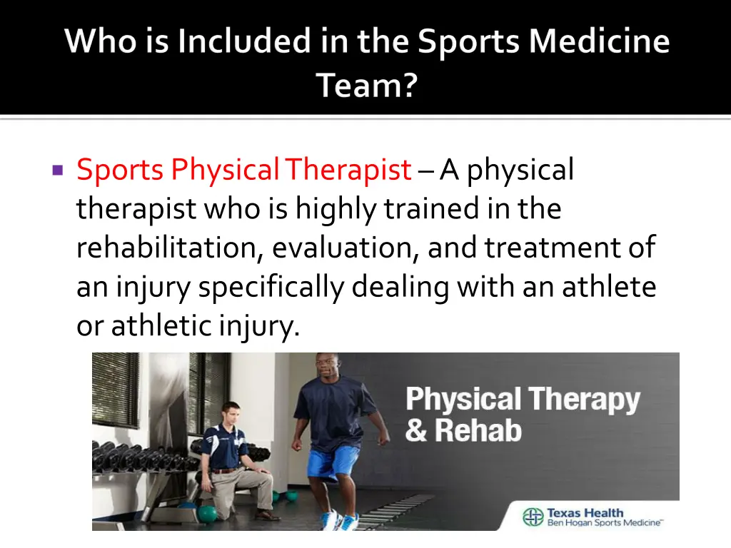 sports physical therapist a physical therapist