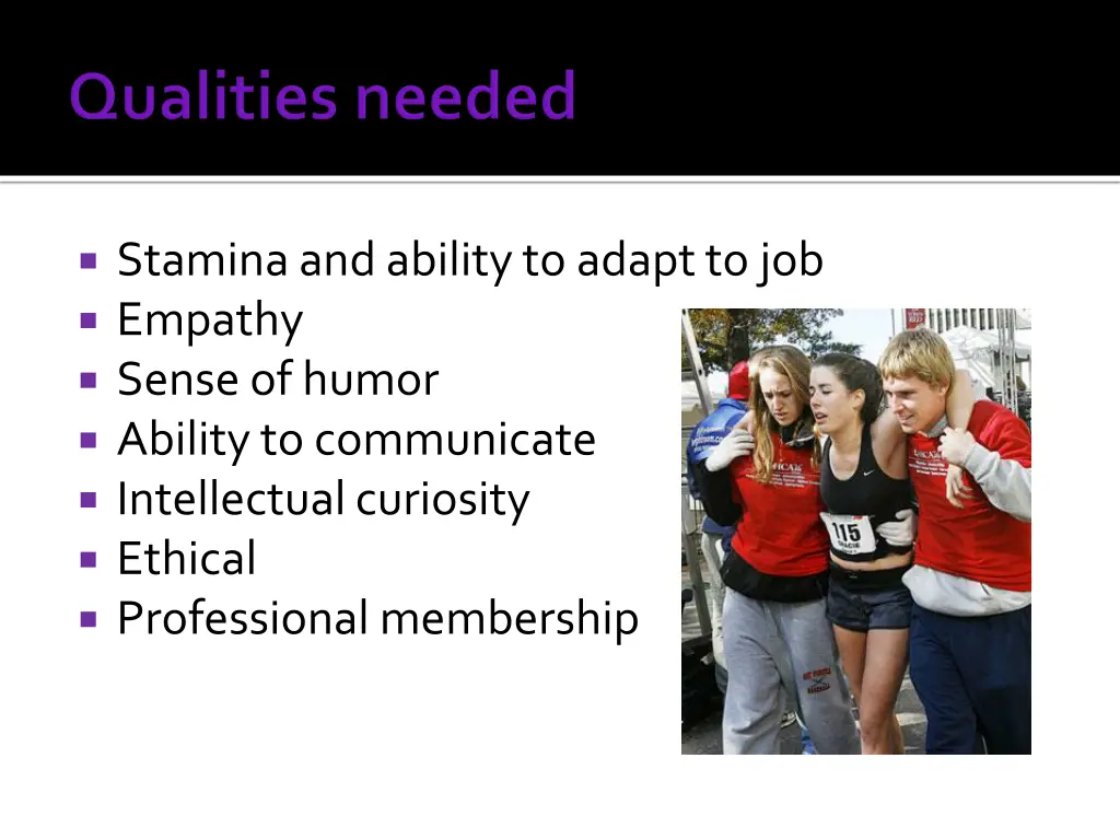 stamina and ability to adapt to job empathy sense