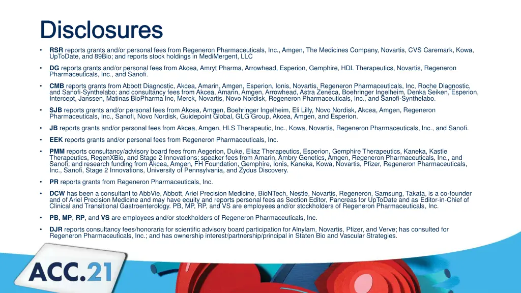disclosures rsr reports grants and or personal