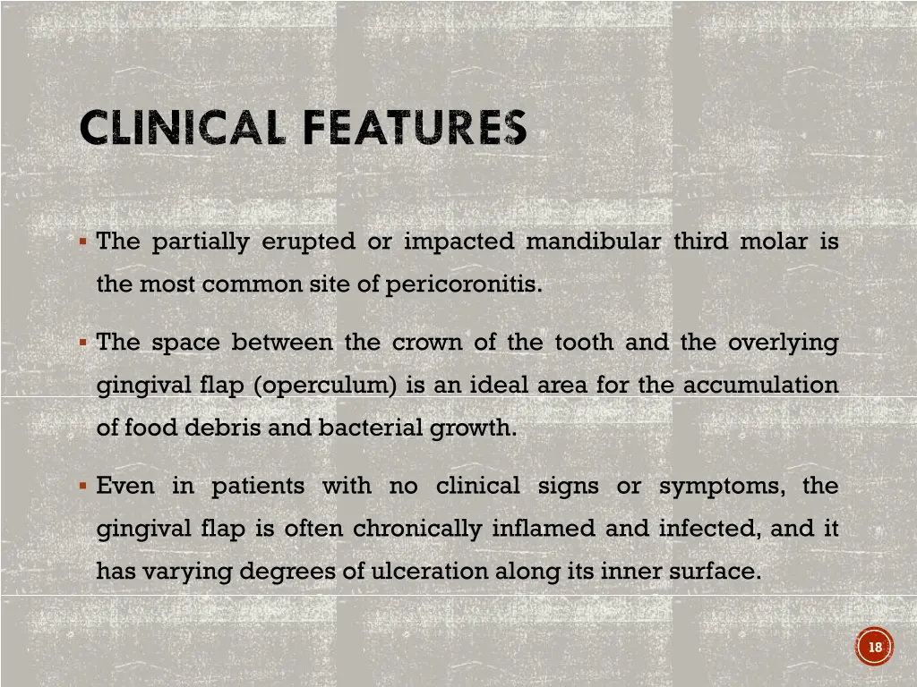 clinical features