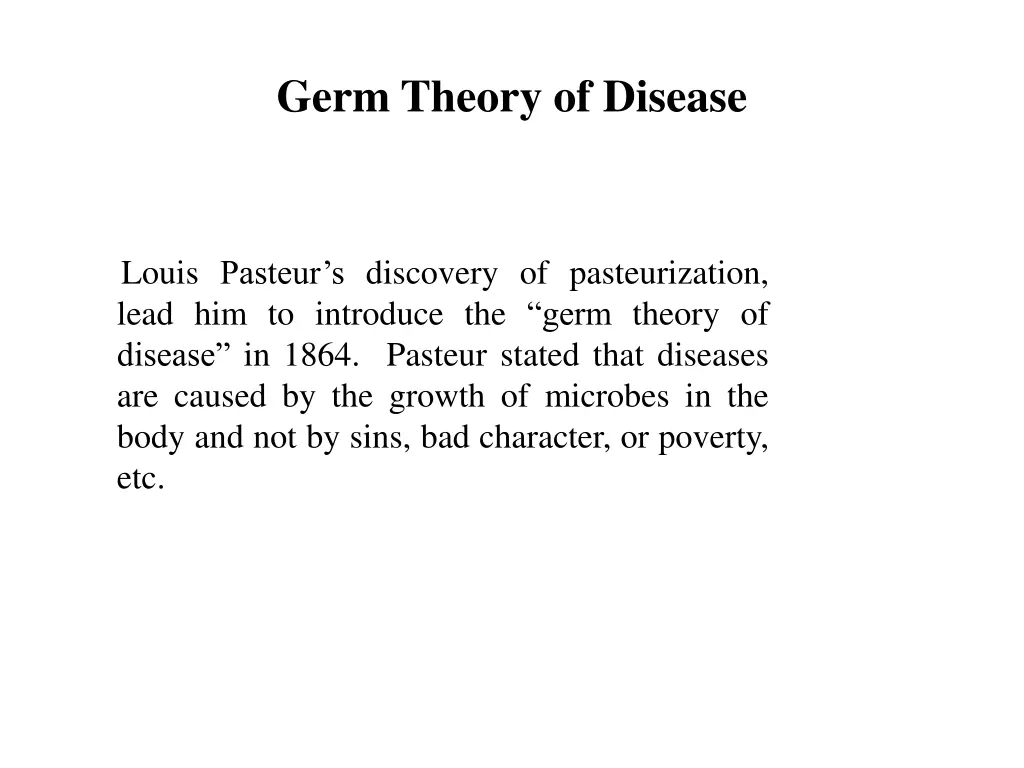 germ theory of disease