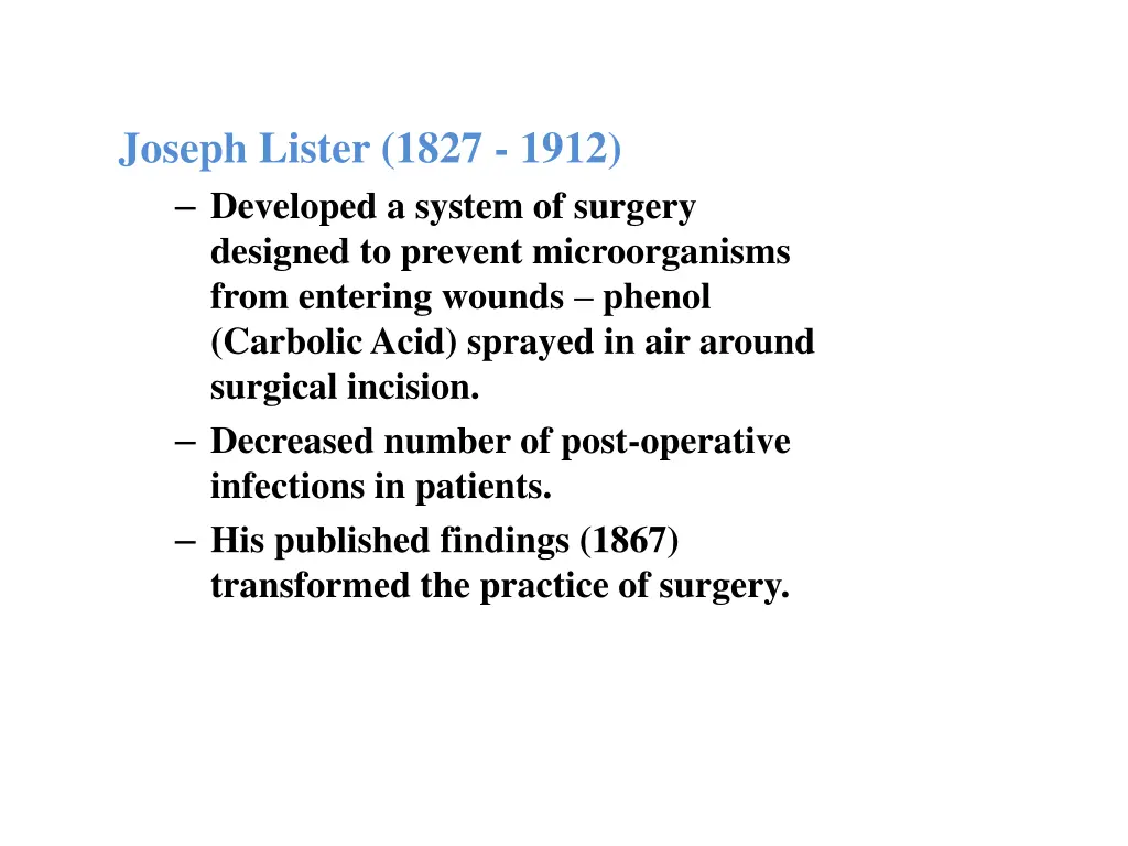joseph lister 1827 1912 developed a system