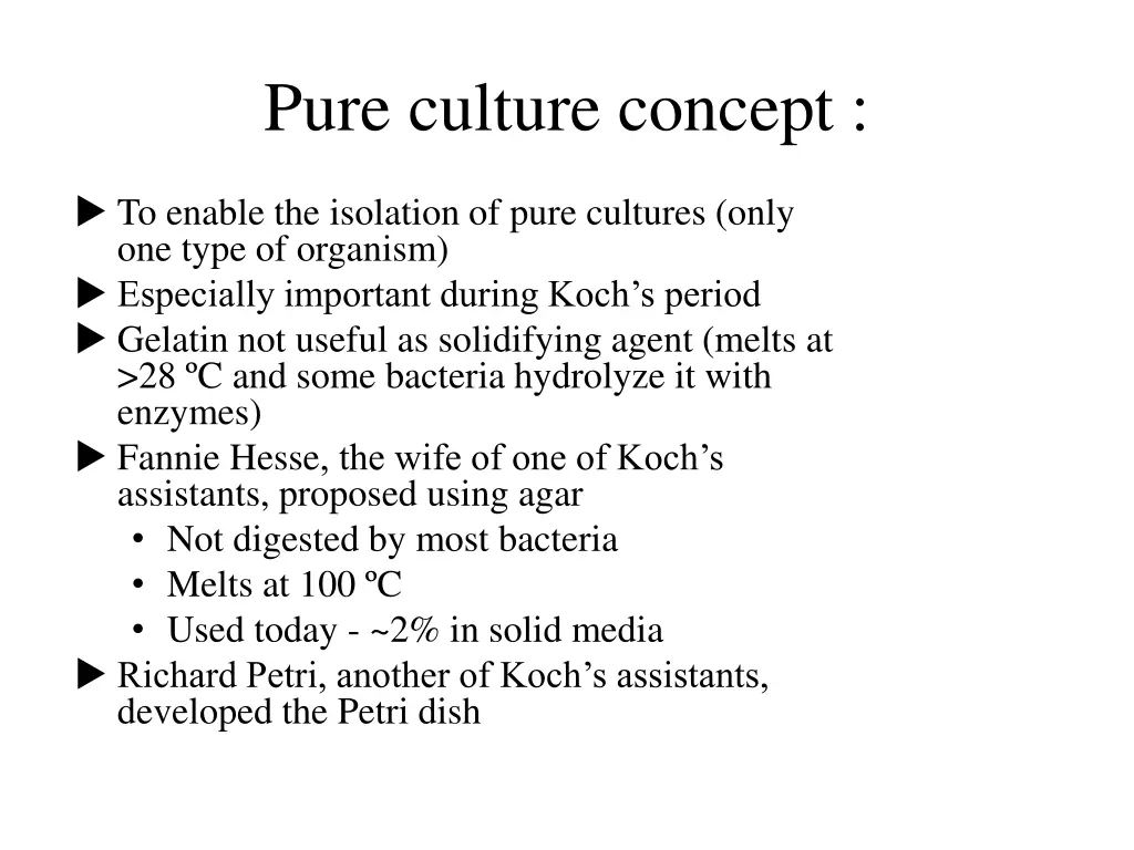 pure culture concept
