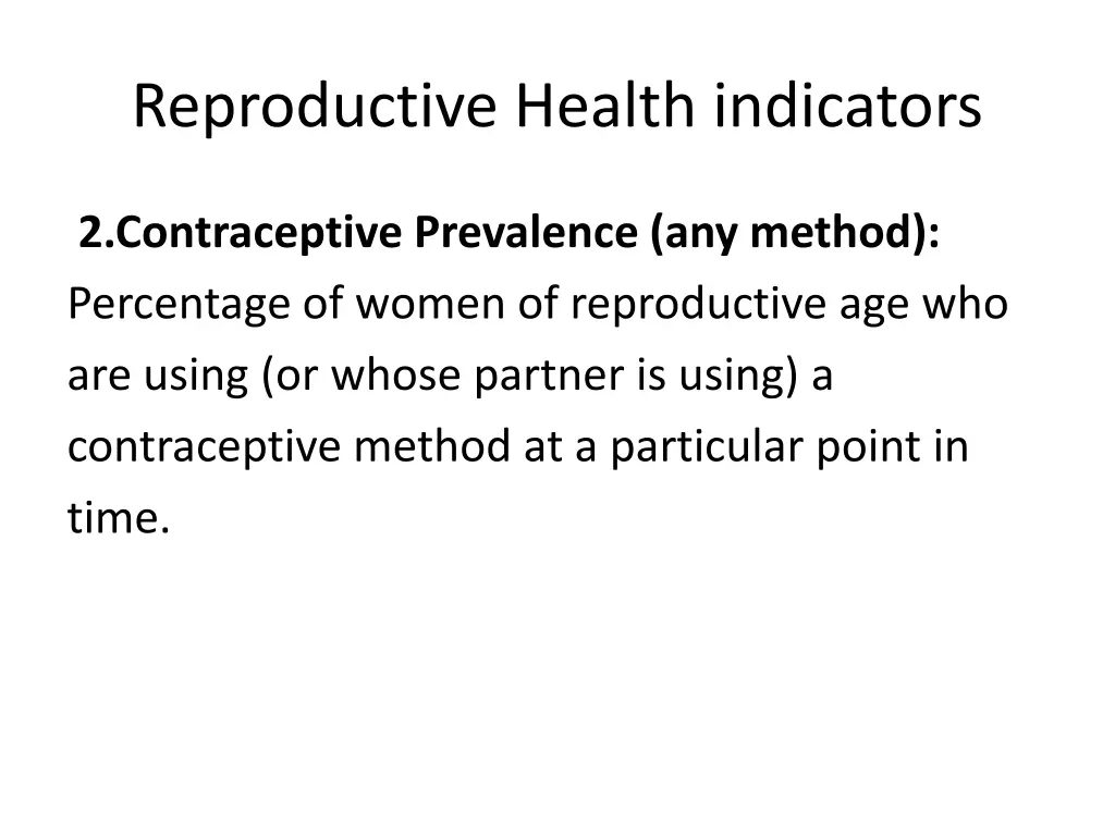 reproductive health indicators 1
