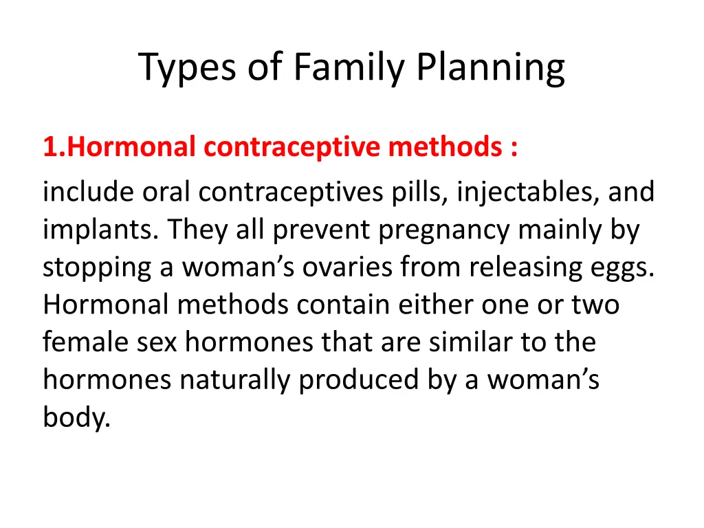types of family planning 1