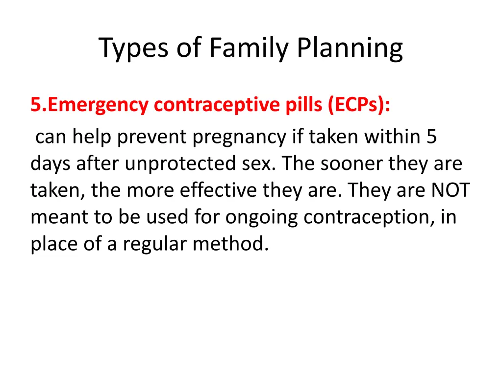 types of family planning 5