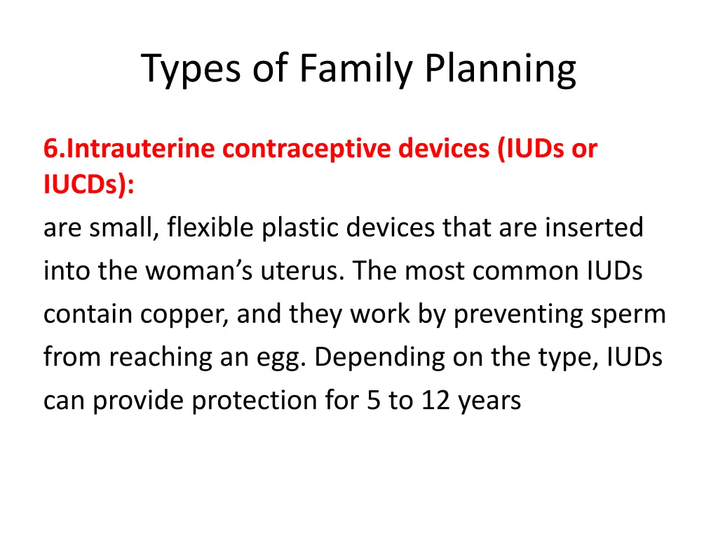 types of family planning 6