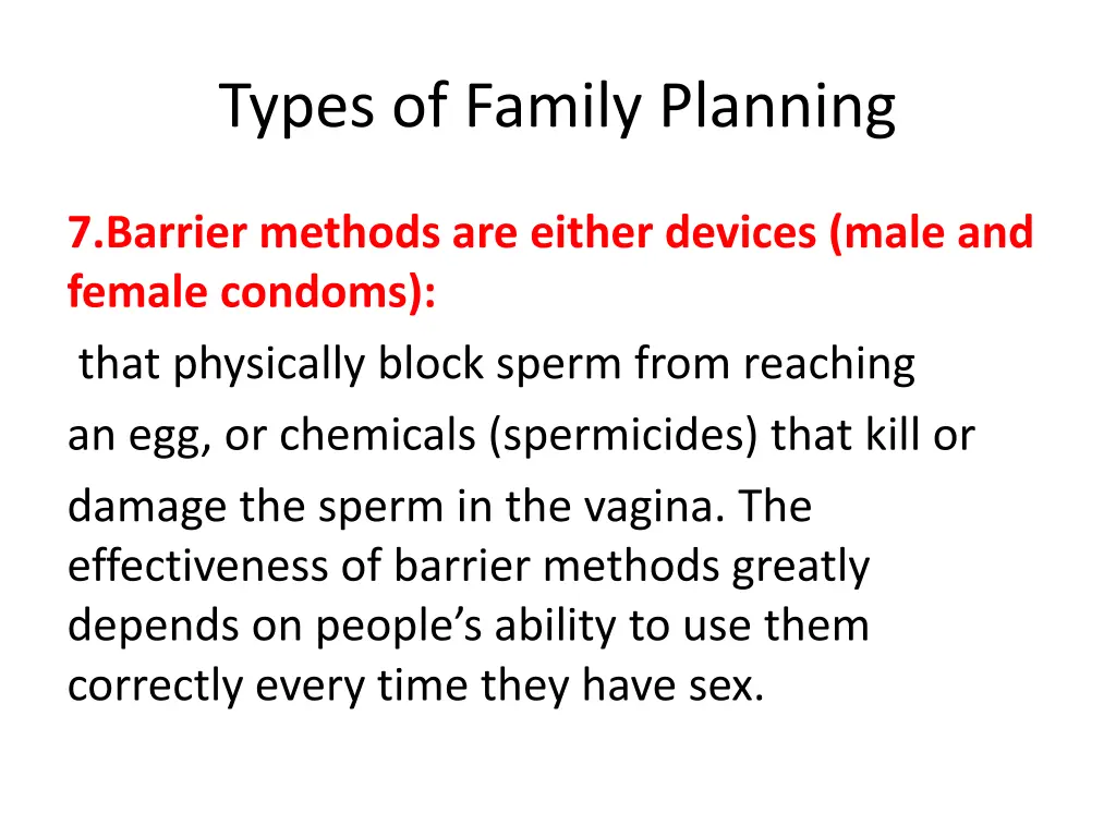 types of family planning 7