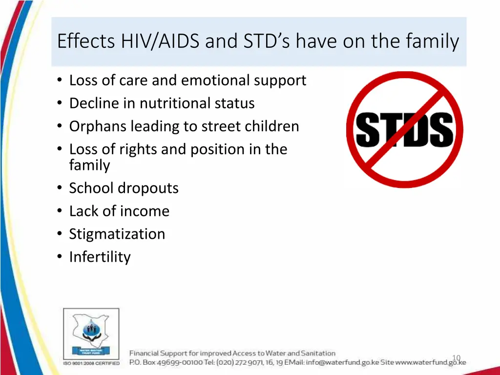 effects hiv aids and std s have on the family