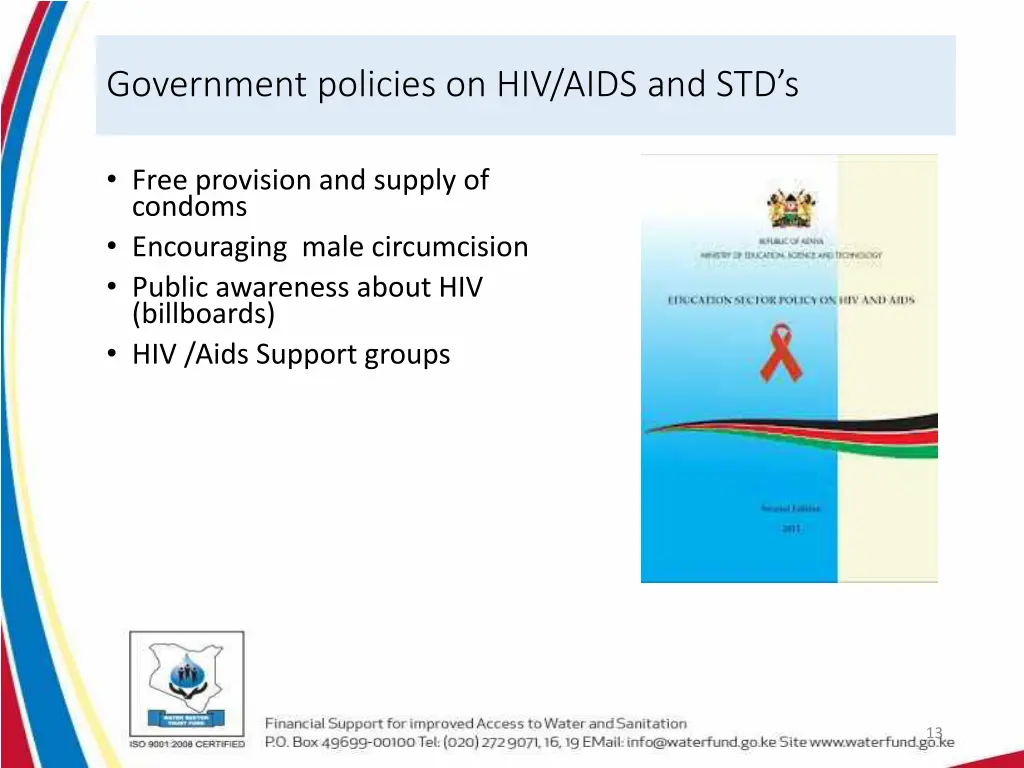 government policies on hiv aids and std s 1