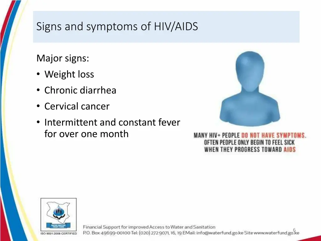 signs and symptoms of hiv aids