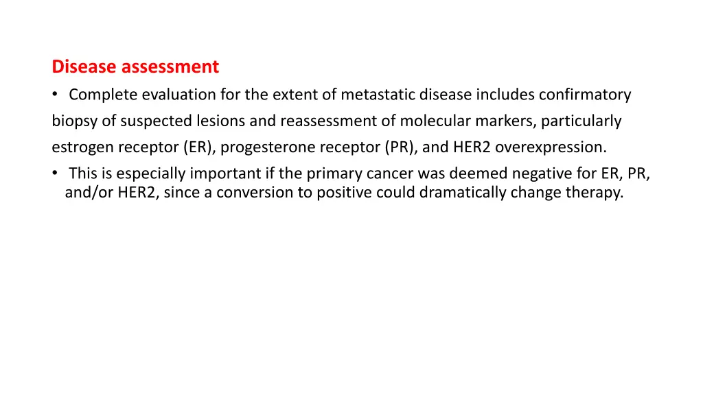 disease assessment complete evaluation