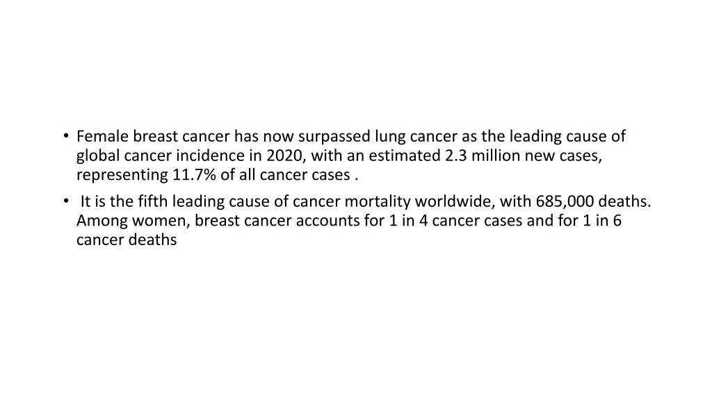 female breast cancer has now surpassed lung