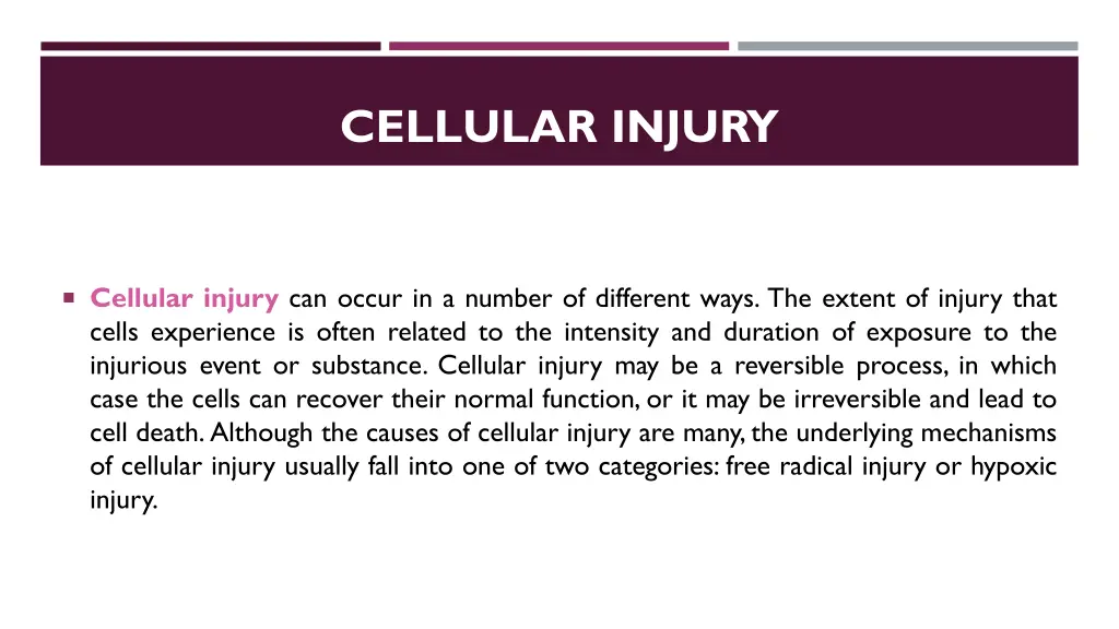cellular injury